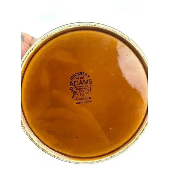 VTG Brown Ceramic Glazed Oven to Table Tureen by Adams Micratex Made in England - Picture 3 of 9